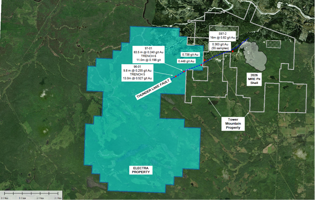 Thunder Gold Options Electra Property, Shebandowan Greenstone Belt, Ontario